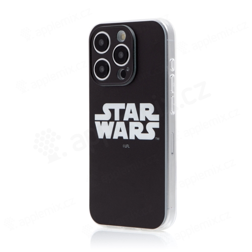 Kryt STAR WARS pro Apple iPhone 15 Pro - gumový - černý