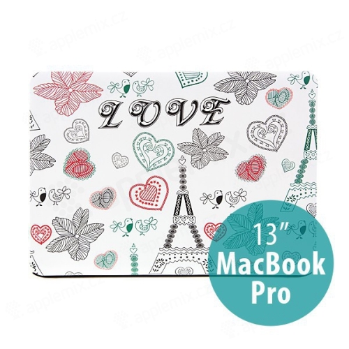 Ochranný plastový obal pro Apple MacBook Pro 13 (model A1278) - motiv Eiffelovka