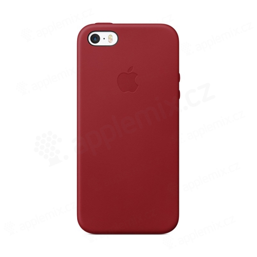 Originální kryt pro Apple iPhone 5 / 5S / SE - kožený - červený