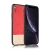 Kryt pre Apple iPhone Xr - plast / umelá koža - červený / béžový