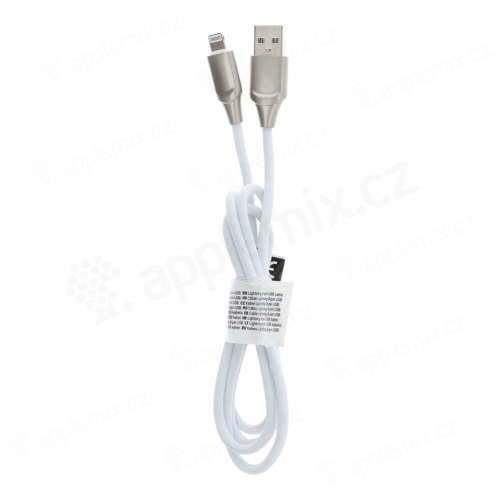 Synchronizační a nabíjecí kabel Lightning pro Apple zařízení - tkanička - bílý - 1m