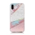 Kryt pro Apple iPhone Xs Max - mramorový vzor - gumový - bílý / růžový