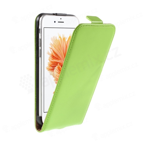 Pouzdro pro Apple iPhone 6 / 6S - flipové - kožené - zelené