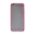 Kryt pro Apple iPhone 6 / 6S - gumový plastový / růžový rámeček - matný průhledný