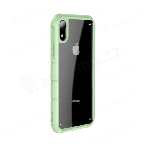 Kryt BASEUS pro Apple iPhone Xr - tankový pás - plastový / gumový - průhledný / zelený