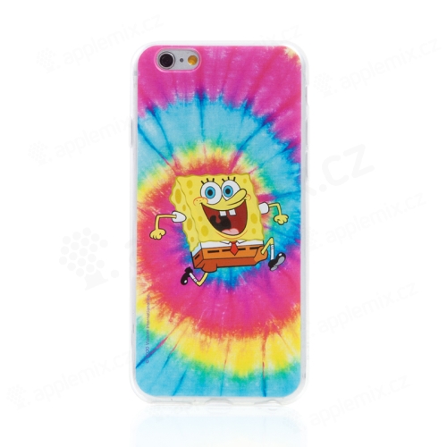 Kryt Sponge Bob pre Apple iPhone 6 / 6S - gumový - psychedelický Sponge Bob