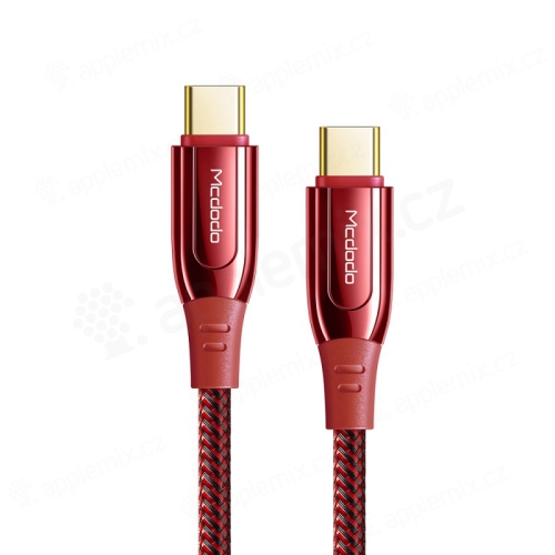 Synchronizačný a nabíjací kábel MCDODO pre zariadenia Apple - USB-C / USB-C - 100 W - 1,2 m - červený