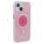 Kryt pro Apple iPhone 14 - podpora MagSafe - GOOD LUCK - průsvitný - růžový