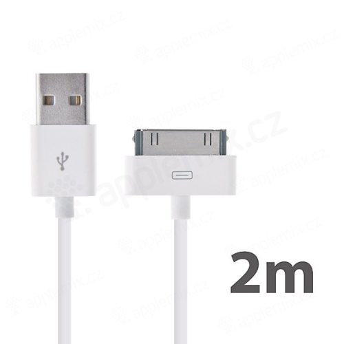 Synchronizačný a nabíjací kábel USB pre Apple iPhone / iPad / iPod - 2 m