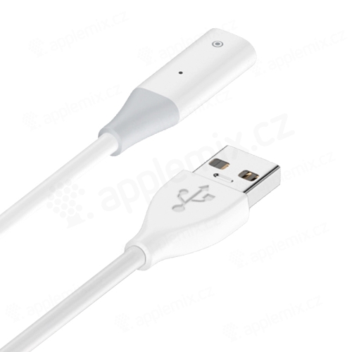 Nabíjací kábel pre Apple Pencil 1 - USB-A samec na Ligtning samica - 1 m - biely