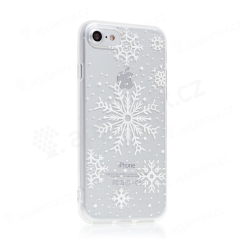 Kryt FORCELL Winter pro Apple iPhone 7 / 8 / SE (2020) / SE (2022) - gumový - sněhové vločky