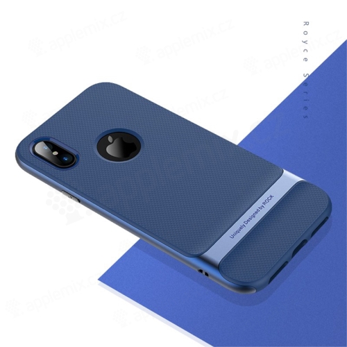 Kryt ROCK Royce pro Apple iPhone X - gumový / plastový - modrý