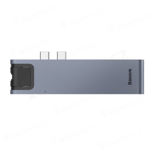 Dokovacia stanica / replikátor portov BASEUS pre Apple MacBook Pro - 2x USB-C na HDMI, 2x USB-A, ethernet