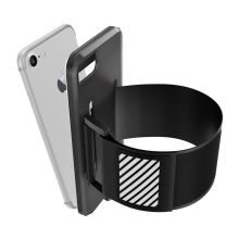Sportovní pouzdro / kryt pro Apple iPhone 6 / 6S / 7 / 8 - pásek na ruku - gumové - černé
