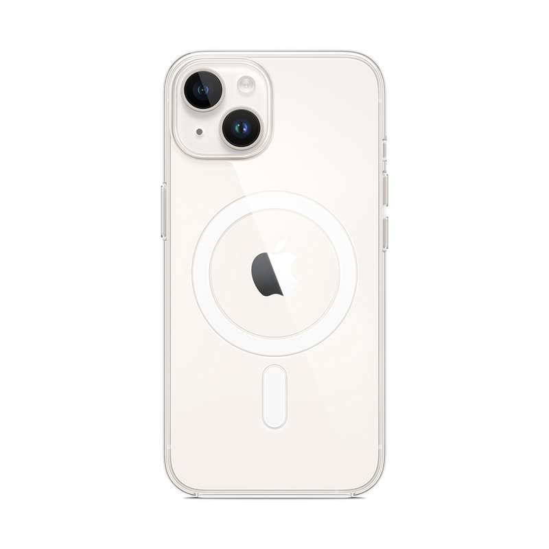 Originální kryt pro Apple iPhone 14 - MagSafe - plastový / gumový - průhledný