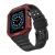 Kryt / puzdro pre Apple Watch 40 mm / 41 mm - celé telo + remienok - odolné - čierne / červené