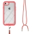 Kryt pro Apple iPhone 6 / 6S / 7 / 8 / SE (2020) / SE (2022) - odolný - šňůrka - plastový / gumový - červený