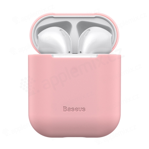 Pouzdro / obal BASEUS pro Apple AirPods - silikonové - růžové