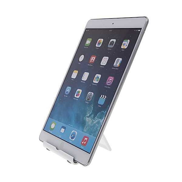 Univerzální polohovací plastový stojánek pro Apple iPad / iPhone - bílý