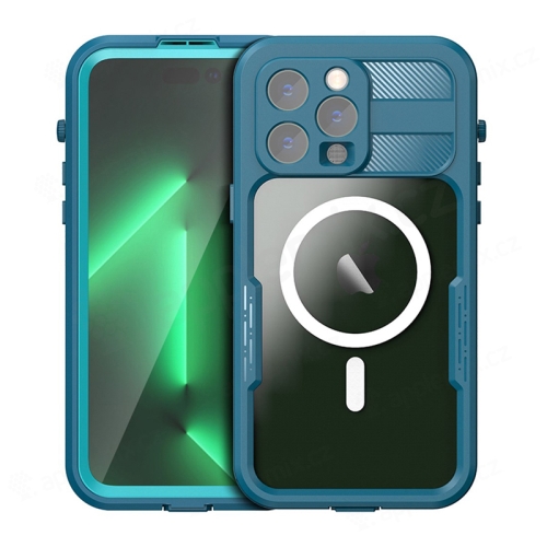 SHELLBOX Neo puzdro pre Apple iPhone 14 Pro - vodotesné - plast / guma - čierne / modré