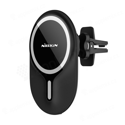 NILLKIN držiak do auta + bezdrôtová nabíjačka kompatibilná s MagSafe - do mriežky ventilácie - 360° - oválny - čierny