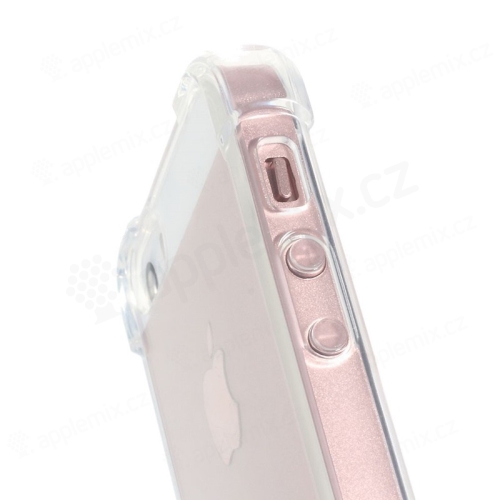 Kryt pro Apple iPhone 5 / 5S / SE - zesílené rohy - plastový / gumový - průhledný