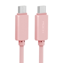 Kabel USB-C ROCK synchronizační a nabíjecí - růžový
