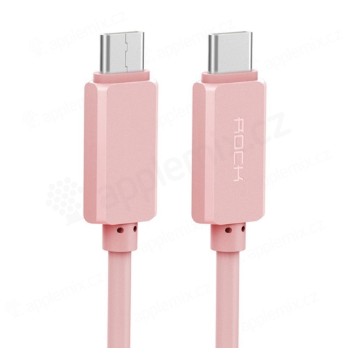 Kabel USB-C ROCK synchronizační a nabíjecí - růžový