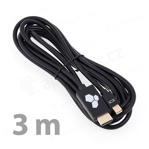 Propojovací kabel Mini DisplayPort (Thunderbolt) na HDMI - délka 3m - černý