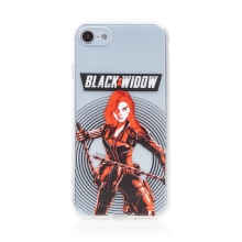 Kryt MARVEL pro Apple iPhone 7 / 8 / SE (2020) / SE (2022) - Black Widow - gumový - černý