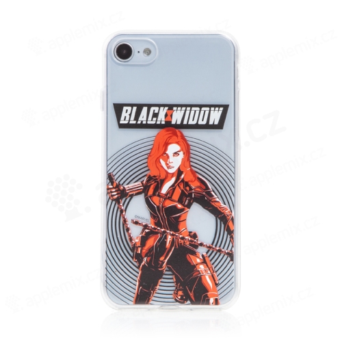 Kryt MARVEL pre Apple iPhone 7 / 8 / SE (2020) / SE (2022) - Black Widow - gumový - čierny