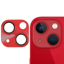 Tvrzené sklo (Tempered Glass) TOTU pro Apple iPhone 13 / 13 mini - na čočku fotoaparátu - červený rámeček