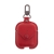 DEVIA Kovbojské puzdro pre Apple Airpods - kovová záložka - umelá koža - červené