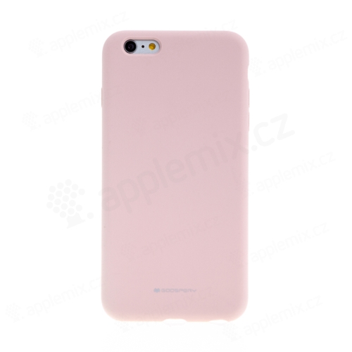 Kryt MERCURY pro Apple iPhone 6 Plus / 6S Plus - silikonový - příjemný na dotek - pískově růžový