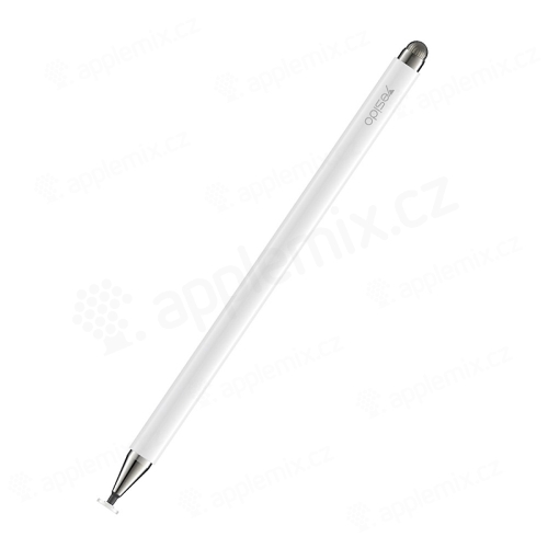 YESIDO 2v1 dotykové pero / stylus - ploché + pre presnosť - pasívne - biele