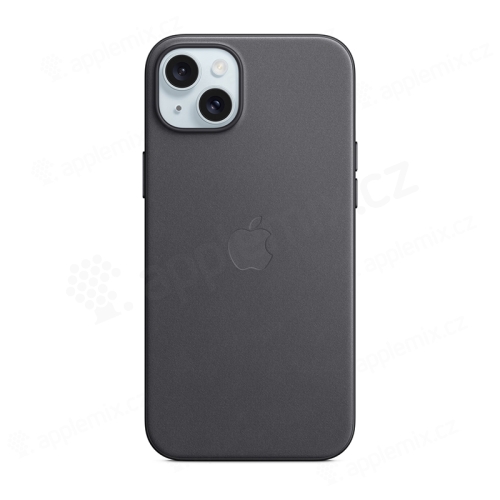 Originální kryt pro Apple iPhone 15 Plus - MagSafe - FineWoven tkanina - černý