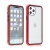 Kryt pre Apple iPhone 12 / 12 Pro - magnetické pripevnenie - sklo / kov - 360° ochrana - priehľadný / červený