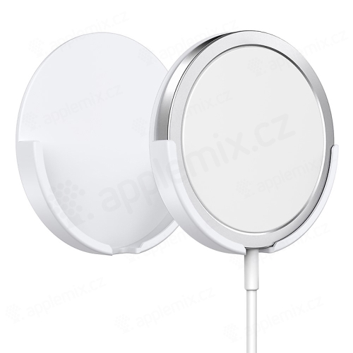 Držiak pre Apple iPhone AHASTYLE - pre nabíjačku MagSafe - samolepiaci - sada 2 kusov - biely