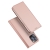 Puzdro DUX DUCIS pre Apple iPhone 15 Pro - stojan - umelá koža - Rose Gold pink