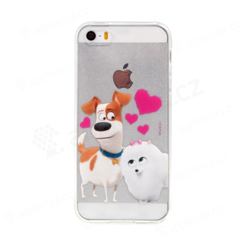 Kryt "Tajný život mazlíčků" pro Apple iPhone 5 / 5S / SE - motiv psů - průhledný