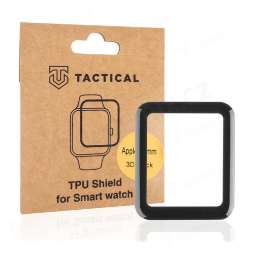 Ochranná 3D fólia TACTICAL pre Apple Watch 42mm Series 1 / 2 / 3 - čierna / číra