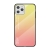 Kryt pre Apple iPhone 12 / 12 Pro - sklo / guma - ružový / žltý