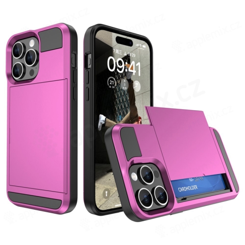 Kryt pro Apple iPhone 15 Pro - plastový / gumový - odolný - růžový