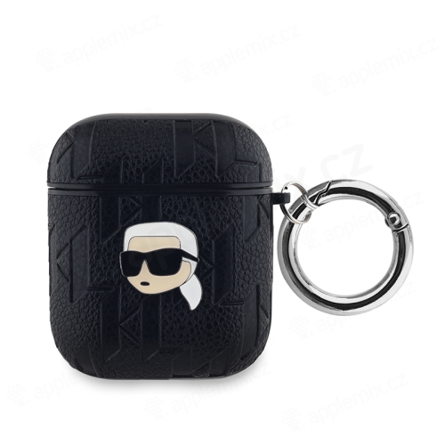 Pouzdro KARL LAGERFELD pro Apple AirPods - umělá kůže - Karl - černé