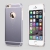 Hliníkový / silikonový kryt USAMS pro Apple iPhone 6 / 6S - výřez pro logo zdobený kamínky - šedý