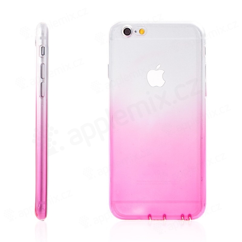 Kryt pro Apple iPhone 6 / 6S - gumový - růžový / průhledný