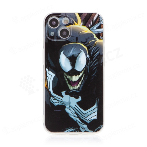 Kryt MARVEL pre Apple iPhone 13 - Venom - gumový - čierny