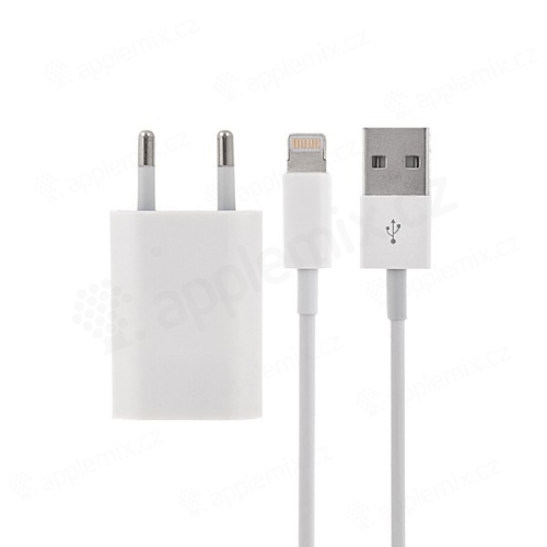 2v1 nabíjecí sada 20W pro Apple zařízení - EU adaptér a kabel USB-C / Lightning - bílá
