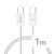 Kabel USB-C / USB-C TECH-PROTECT pro Apple iPhone / iPad / MacBook - tkanička - bílý - 1m