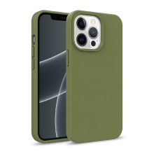 Kryt pro Apple iPhone 13 Pro - slaměné kousky - gumový - olivově zelený